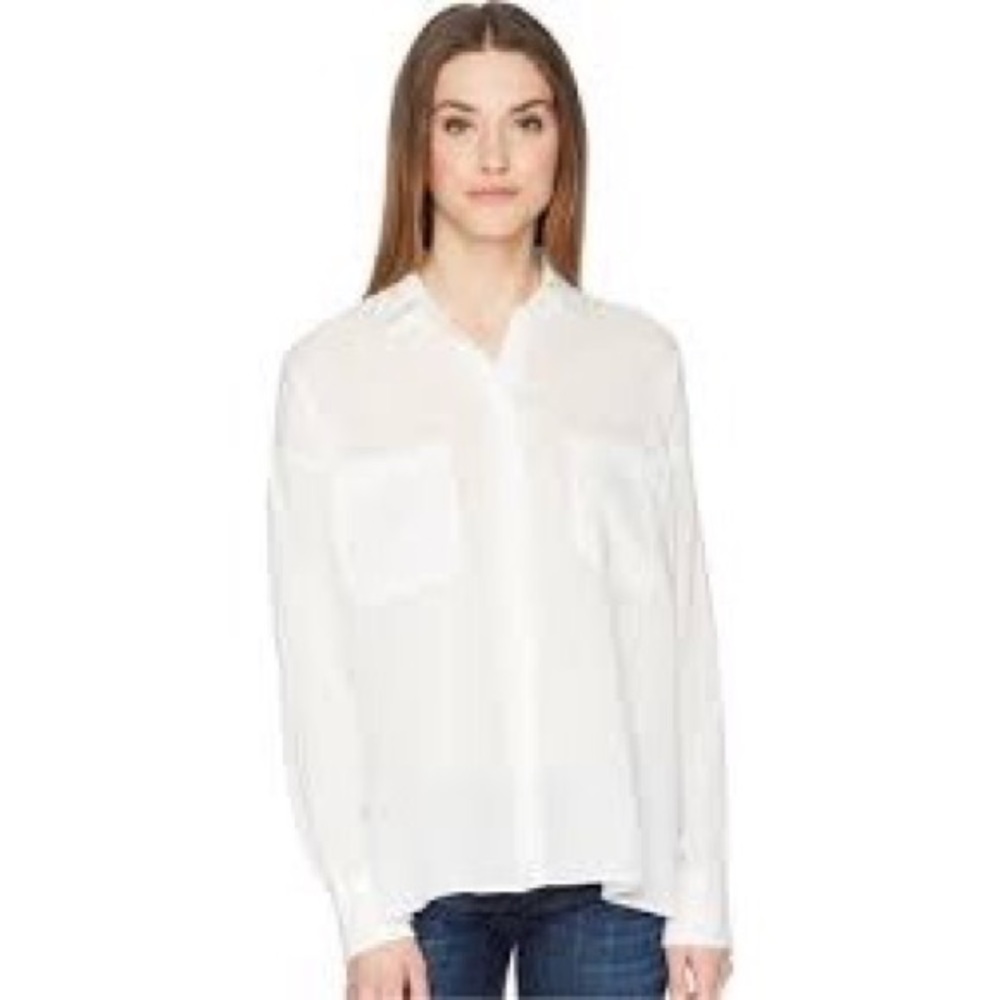 Vince white two pocket button down size s